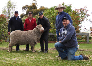 Top priced ram sold to Geoff Longmire for $15,000 at One Oak Poll's 2020 on-property auction